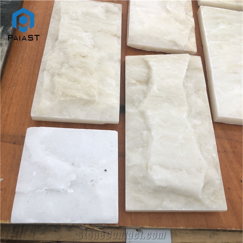 China White Quartzite Mushroom Stone Tiles For Wall Cladding
