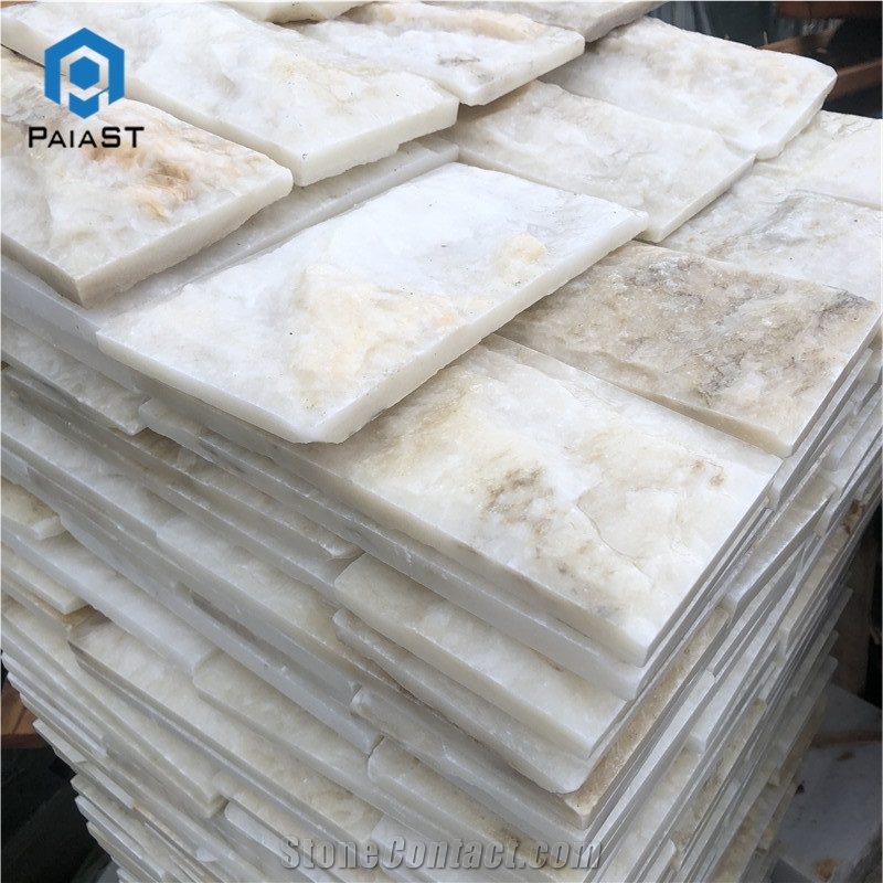 China White Quartzite Mushroom Stone Tiles For Wall Cladding