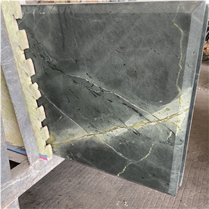 Customized Size Green Marble Table Top For Home Villa Design