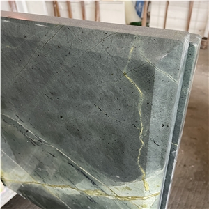 Customized Size Green Marble Table Top For Home Villa Design