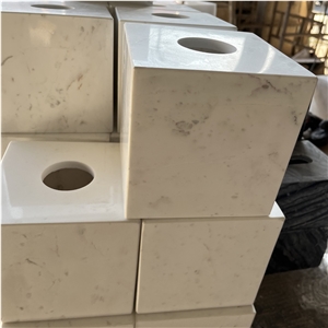 Factory Direct White Marble Square Tissue Box For Home&Hotel Factory Direct White Marble Square Tissue Box For Home&Hotel