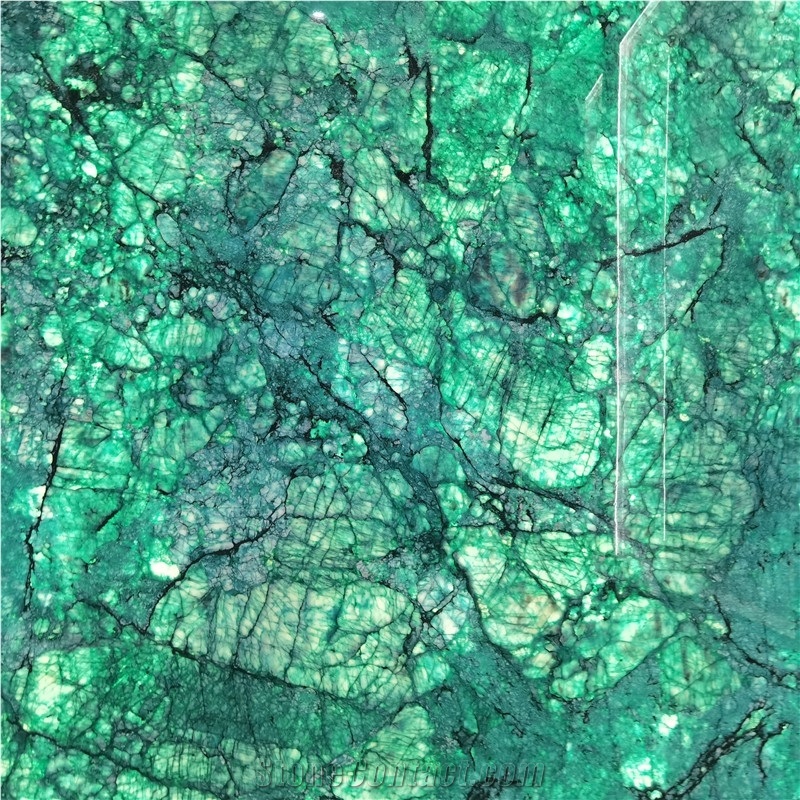 Fusion Blue Quartzite Slab Led Stone Decoration
