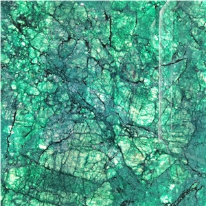 Fusion Blue Quartzite Slab Led Stone Decoration