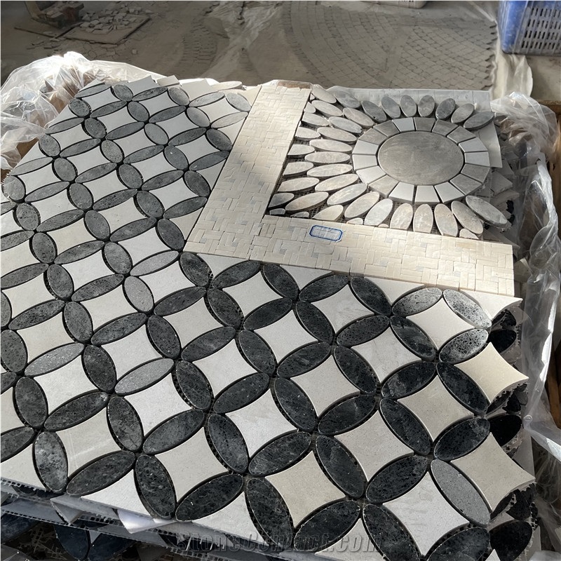 Good Design Water-Jet Stone Mosaictiles For Floor Covering