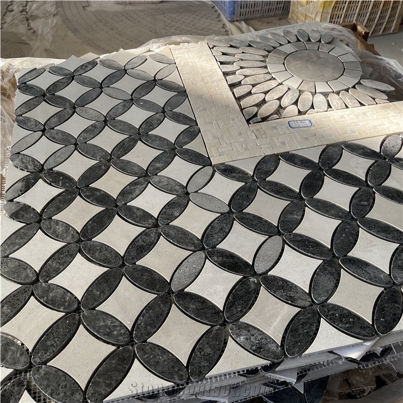 Good Design Water-Jet Stone Mosaictiles For Floor Covering