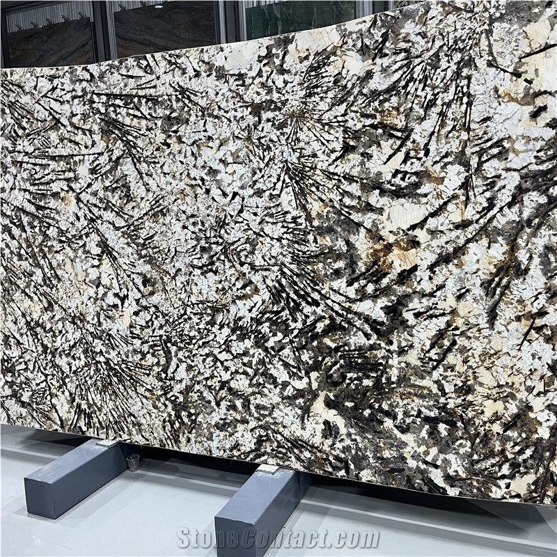 Import Snow Mountain Silver Fox Granite Slabs Walling Tiles