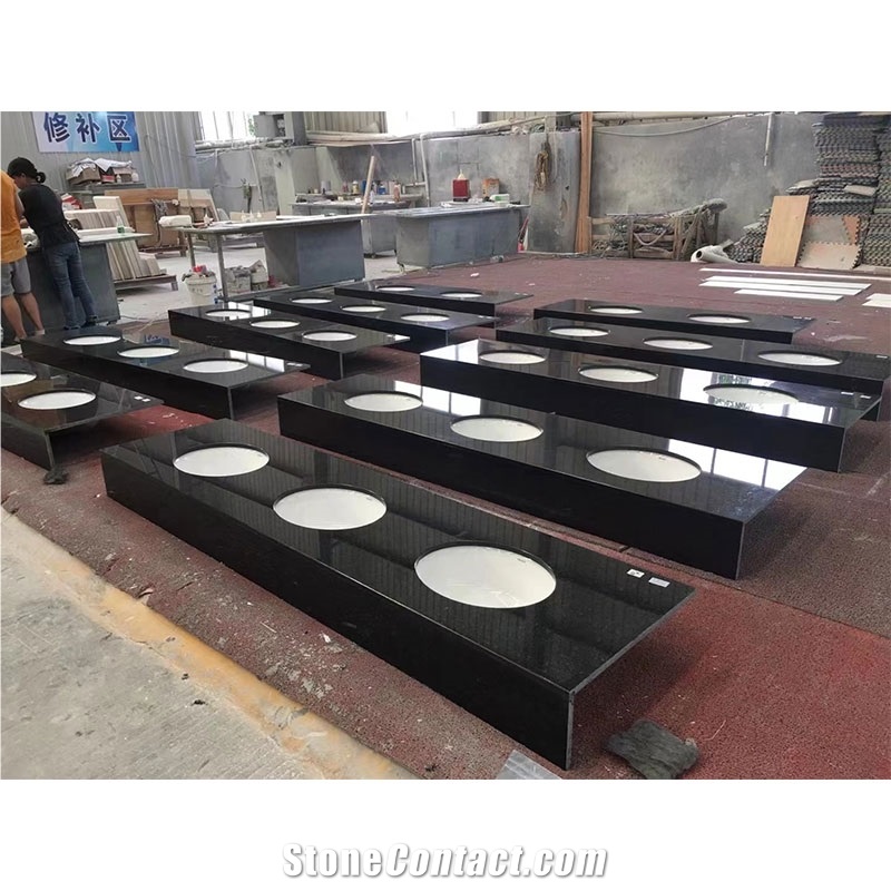 Labrador Black Granite Bathroom Vanity Top