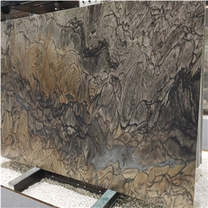 Leathered Surface Antique Elegant Brown Quartzite Slab