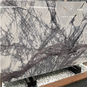 Lilac White Marble Purple Vein Marble Slab Tiles