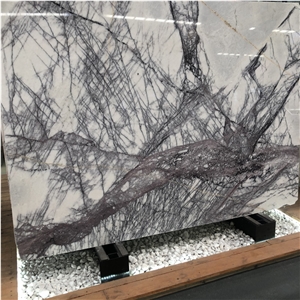 Lilac White Marble Purple Vein Marble Slab Tiles