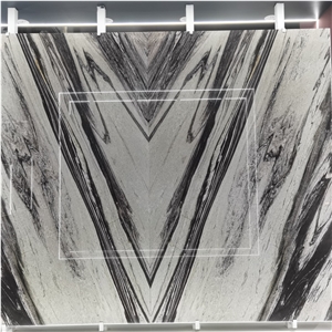 Modern Black And White Quartzite Stone Slab