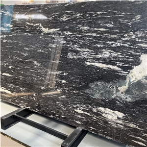 Natural Luxury Gucci Black Quartzite Slabs For Countertop