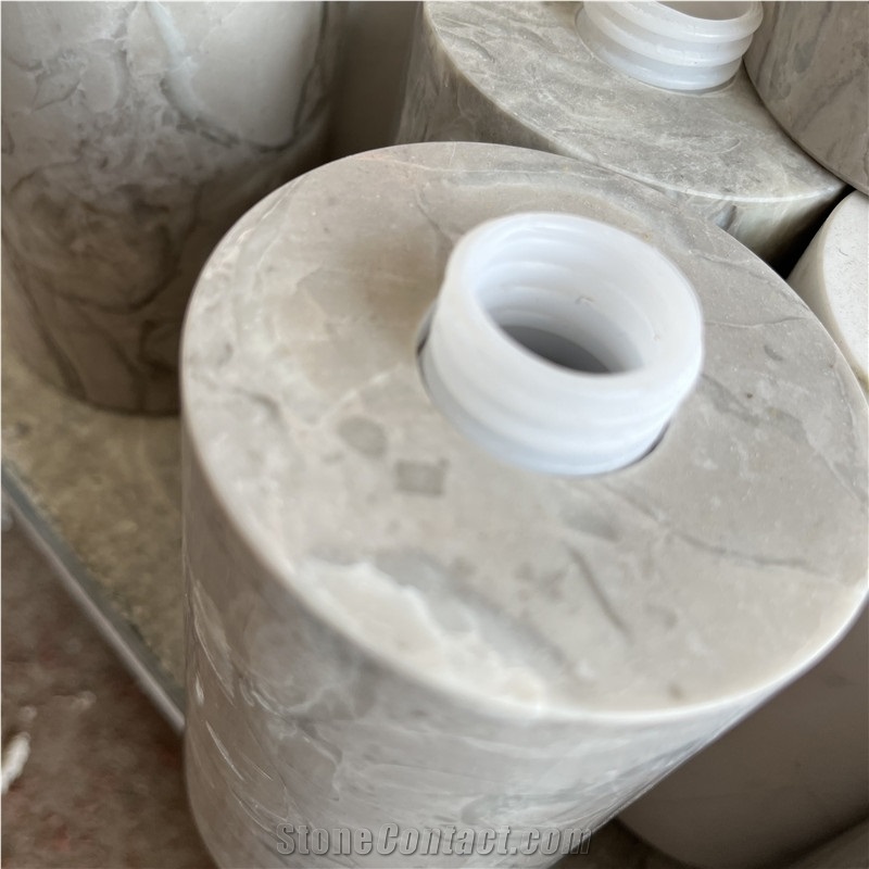 Natural Marble Squeeze Lotion Pump Bottle For Hotel Bathroom