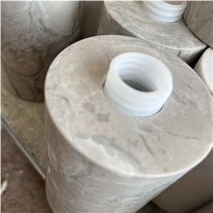 Natural Marble Squeeze Lotion Pump Bottle For Hotel Bathroom