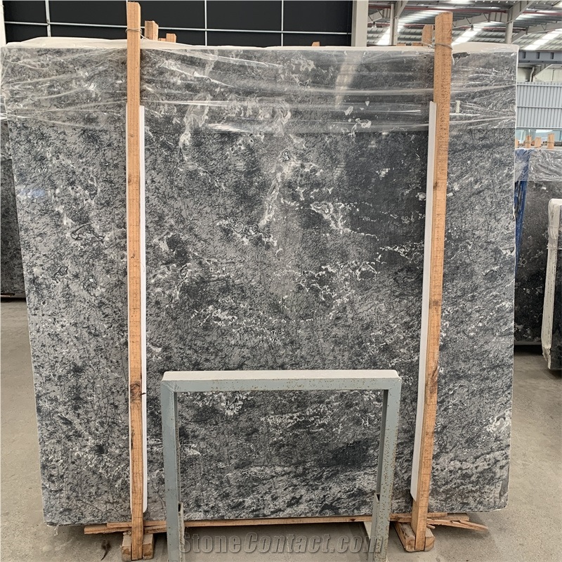 Ocean Grey Marble Slab Light Luxury Style Decoration