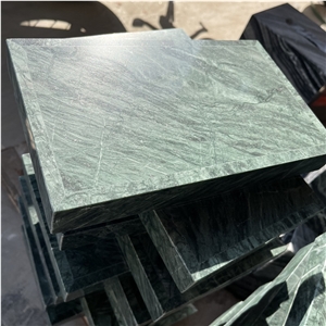 Rectangle Natural Green Marble Serving Tray For Hotel Home