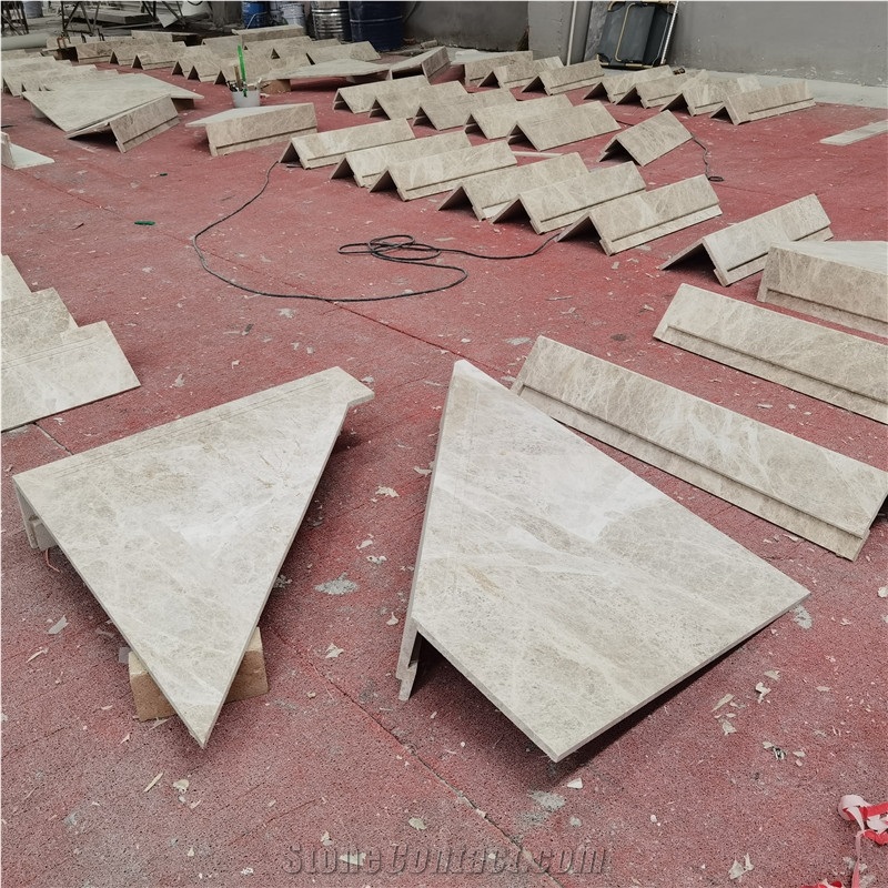 Rey Marble Stair Tiles Tread Staircase For Interior