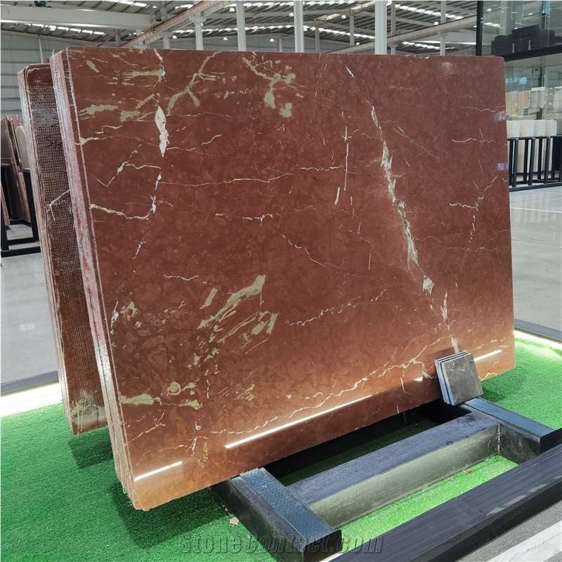 Rosso Alicante Red Polished Bathroom Wall And Floor Tile
