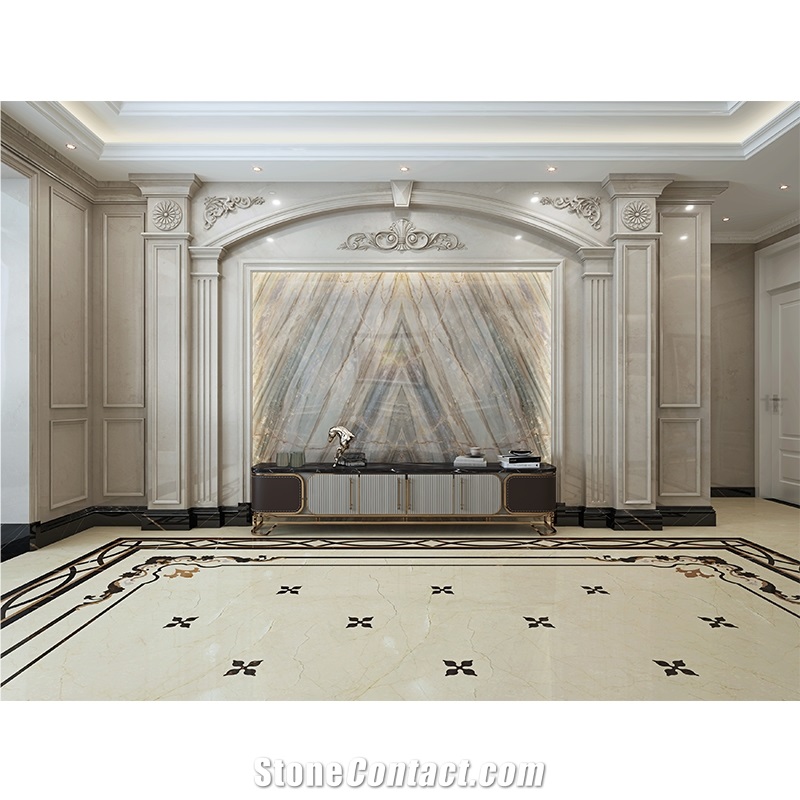 Round Marble Medallion Flooring Waterjet Pattern Tiles