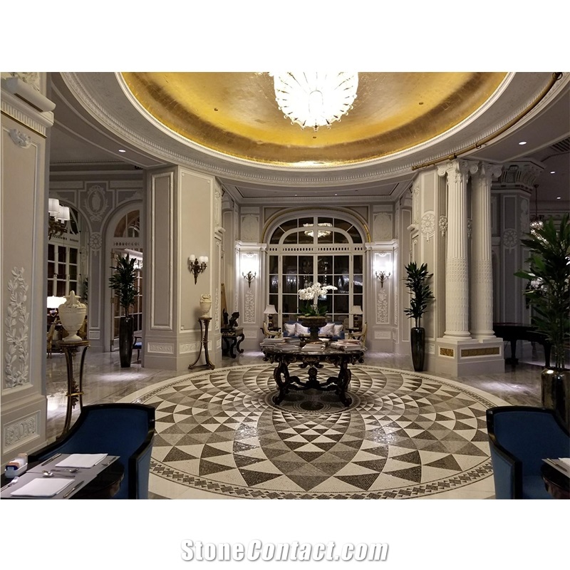 Round Marble Medallion Flooring Waterjet Pattern Tiles
