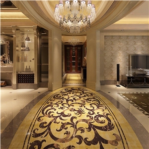 Round Marble Medallion Flooring Waterjet Pattern Tiles