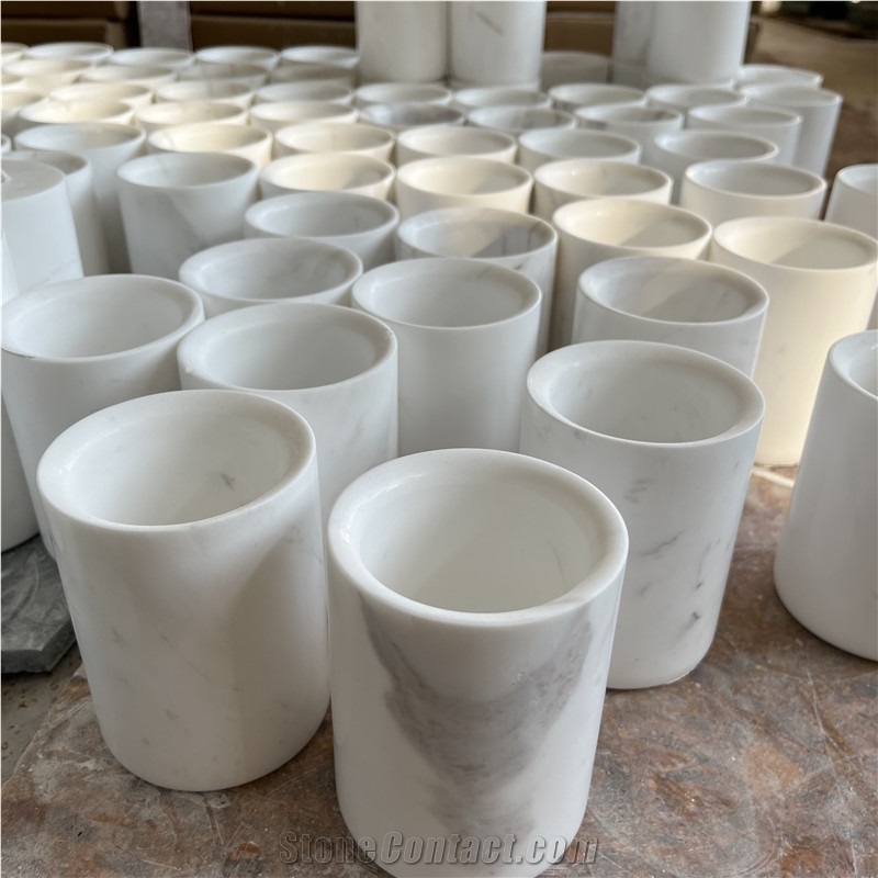 Top Quality Home Decor White Marble Candle Holder For Sales