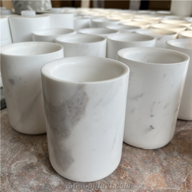 Top Quality Home Decor White Marble Candle Holder For Sales