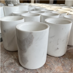 Top Quality Home Decor White Marble Candle Holder For Sales