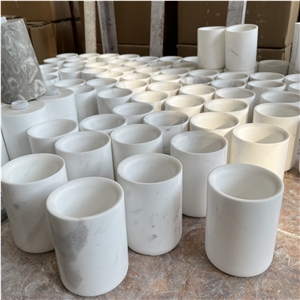 Top Quality Home Decor White Marble Candle Holder For Sales