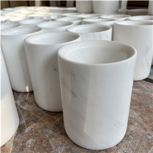 Top Quality Home Decor White Marble Candle Holder For Sales