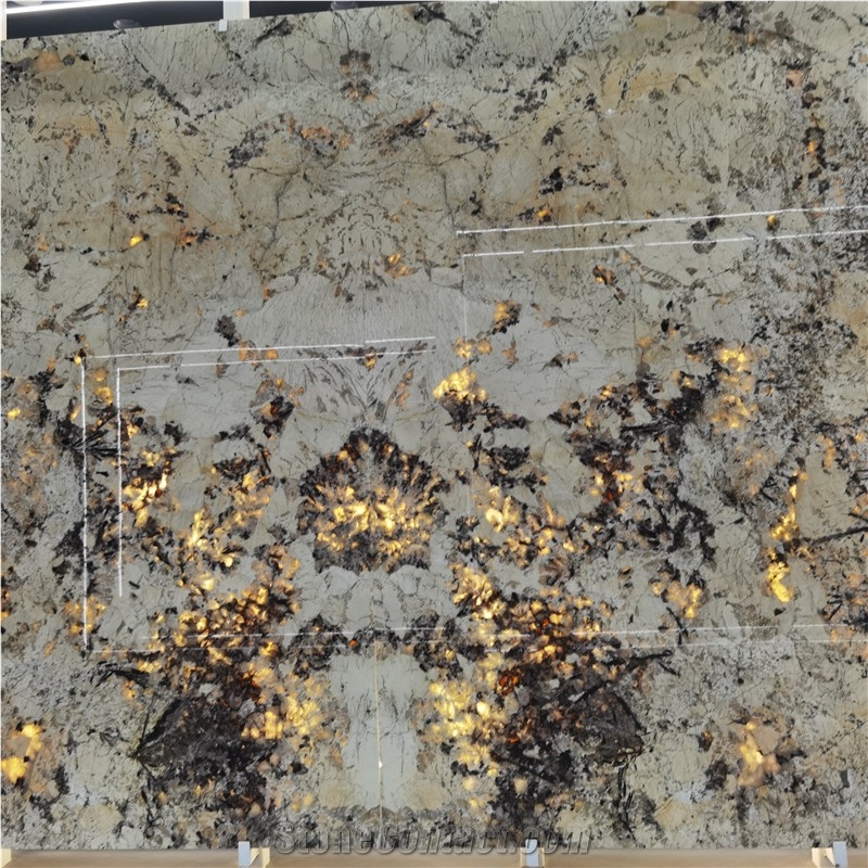 Translucent Alpinus Super Crystal Quartzite Slab For Villa