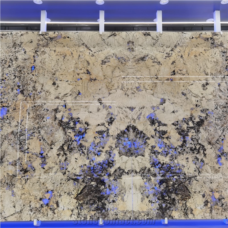 Translucent Alpinus Super Crystal Quartzite Slab For Villa