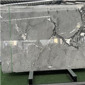 Wholesale Grey Marble With White And Black Veins Slabs Tiles