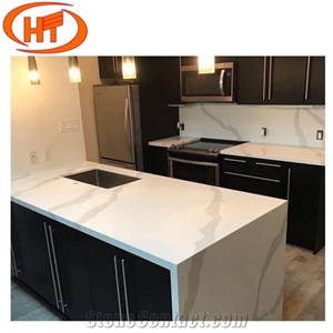 93% Quartz Stone Cut To Make Kitchen Countertops