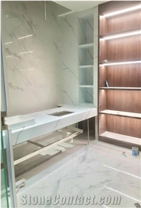 93% Quartz Stone Cut To Make Kitchen Countertops