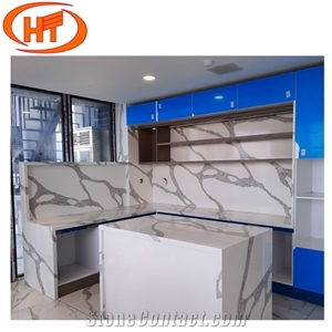 93% Quartz Stone Cut To Make Kitchen Countertops