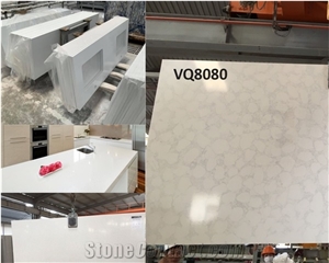 93% Quartz Stone Cut To Make Kitchen Countertops