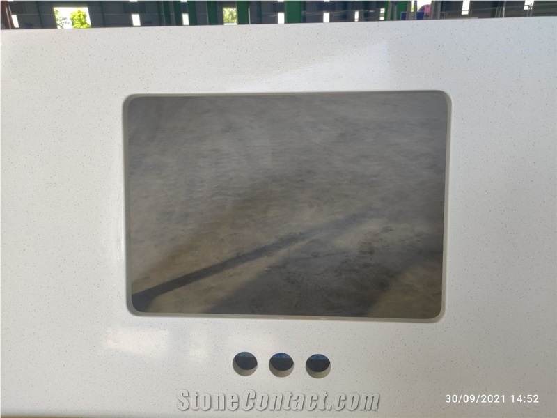 White Quartz Kitchen Countertop Islands Top Made In Vietnam