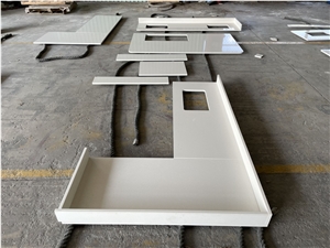 White Quartz Kitchen Countertop Islands Top Made In Vietnam