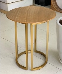 Vietnam Natural Marble Tabletop Cafe Table Top Round Shape