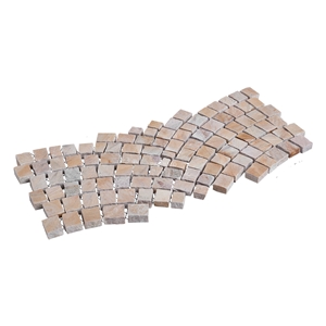 Contrasting Arch Yellow Quartzite Paver Mesh