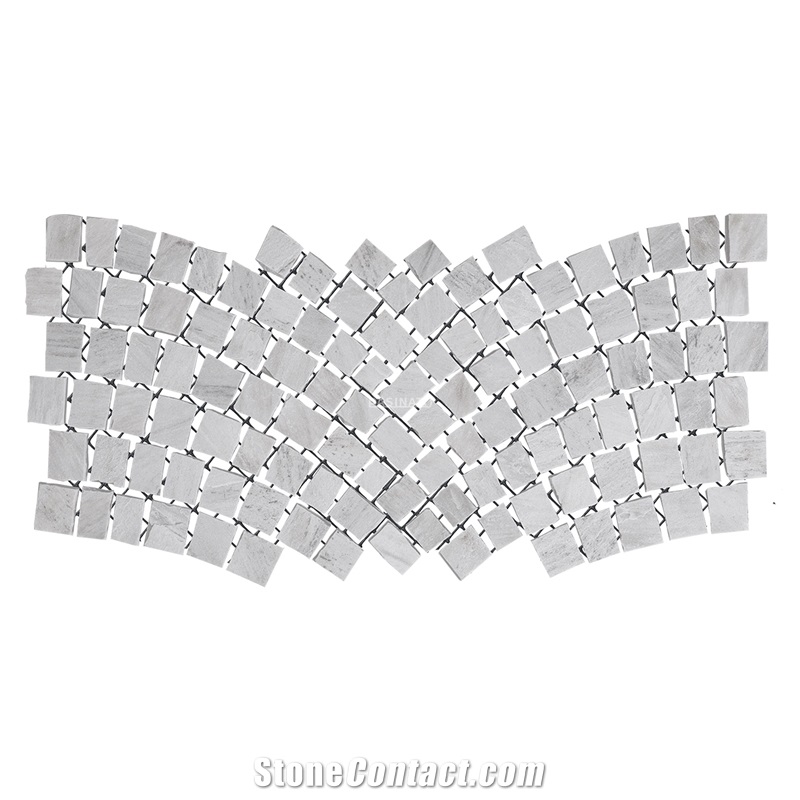 Contrasting White Quartzite Mesh Paver