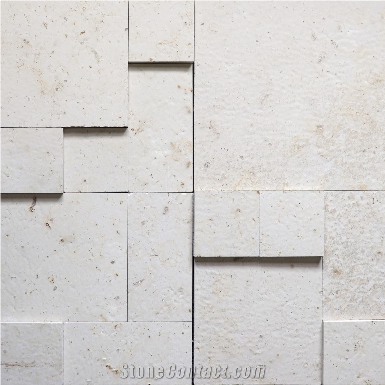 Crema French Pattern Mosaic Mesh Back