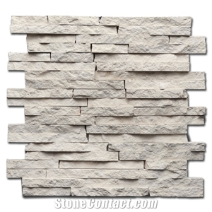 Crema Limestone Split Face Mesh Wall Cladding Panels