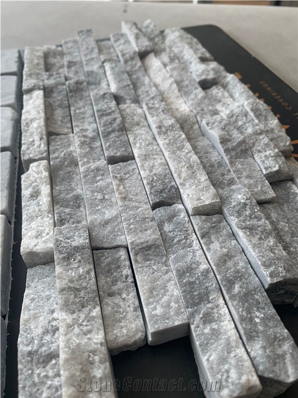 Platinum Split Face Mesh Wall Stone Mosaic Tiles