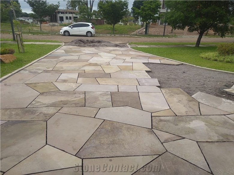 Vulcano Basalt Crazy Paving Flagstones