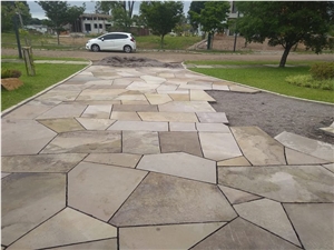 Vulcano Basalt Crazy Paving Flagstones