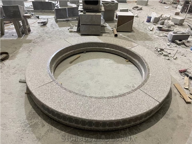 Curved Garden Kerbstone Granite Roadside Trees Plant Stone