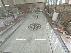 Custome Design Stone Floor Carpet Marble Waterjet Medallion