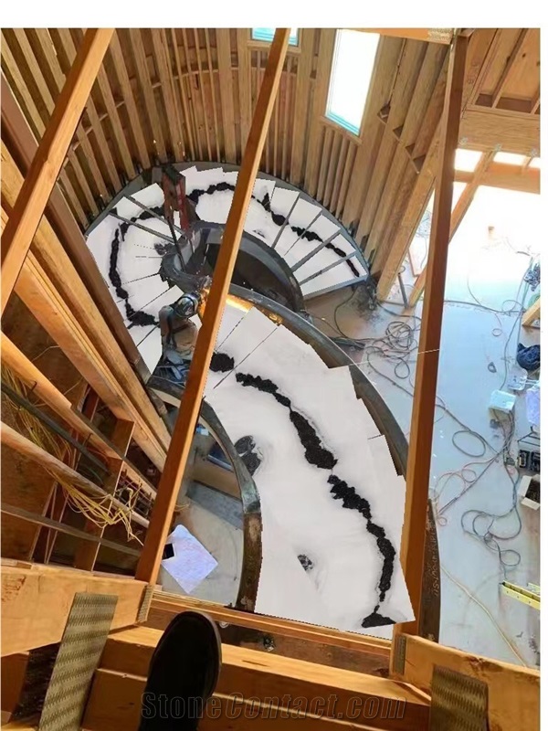 Indoor Stone Staircase Marble Arabescato Stair Threshold